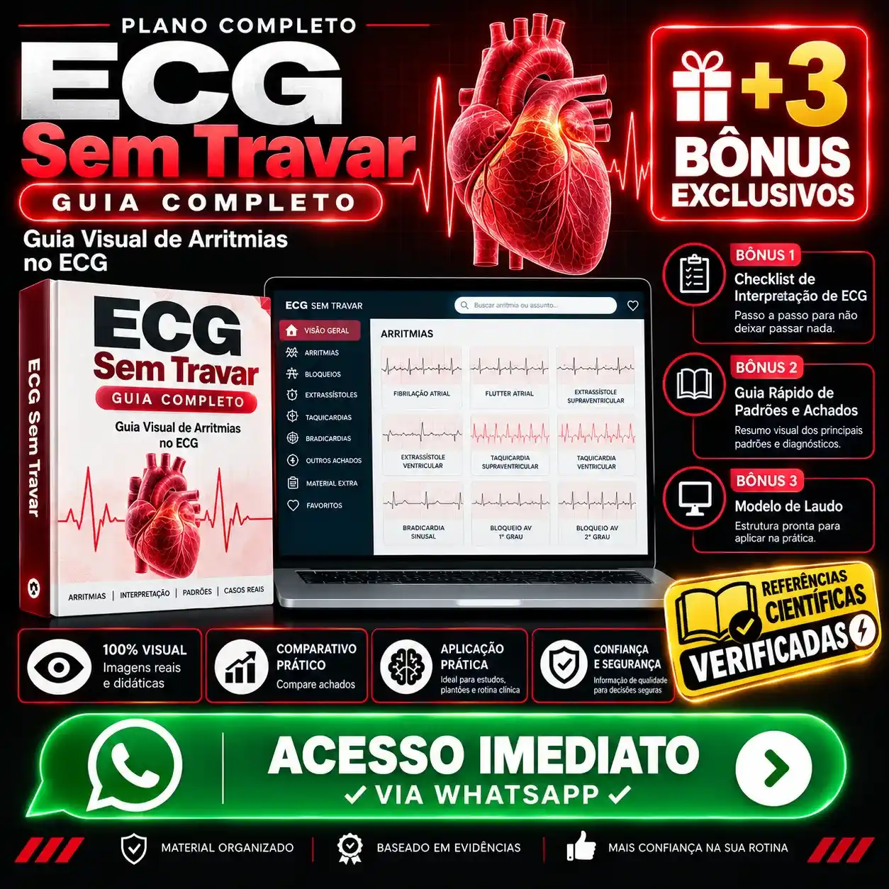 ECG Sem Travar — Guia Visual de Arritmias
